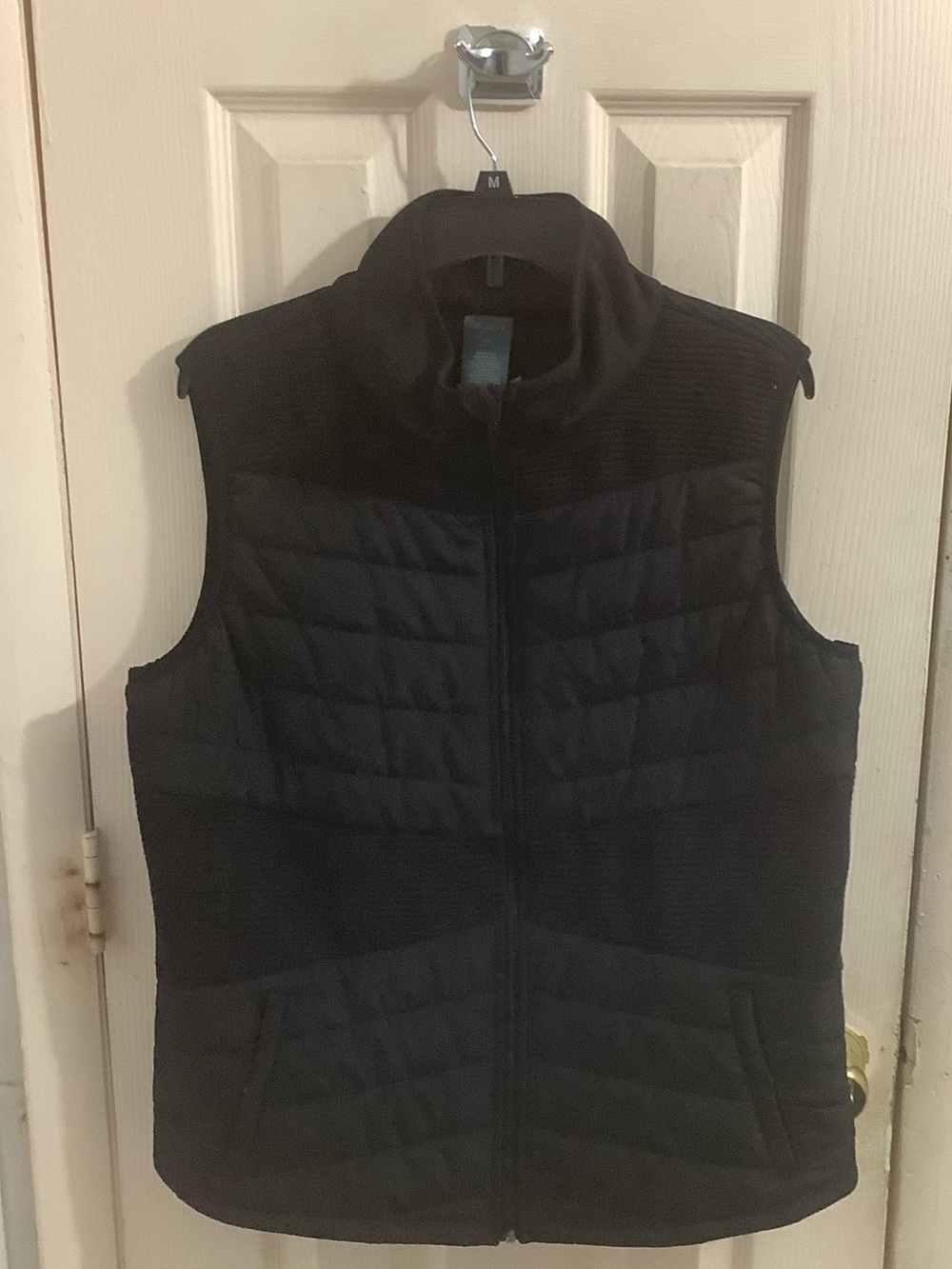 tek gear Black Quilted Fleece Sleeveless Puffer Vest size 2xl